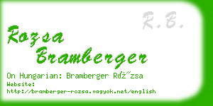 rozsa bramberger business card